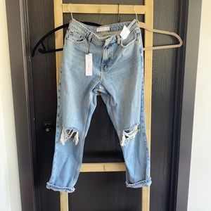Topshop Distressed Mom Jeans